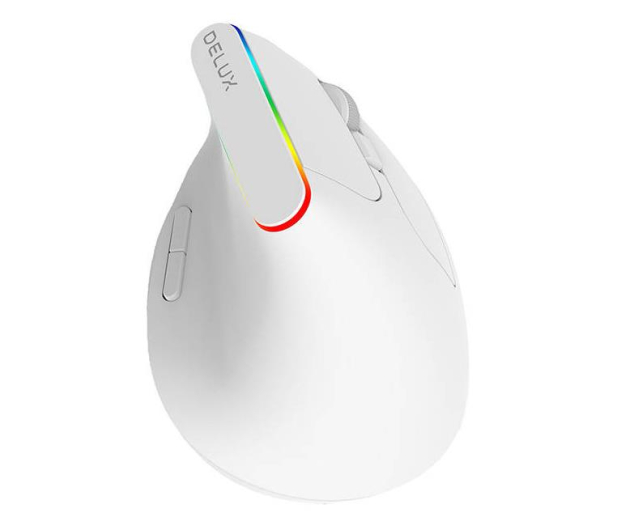 Delux Mysz Pionowa M618C RGB (Biała) - 1044032 - zdjęcie 3